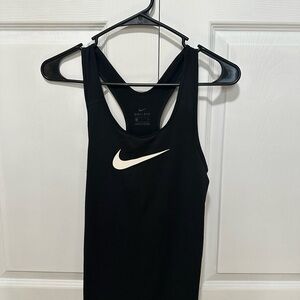 Nike Black Tank Top with White Swoosh